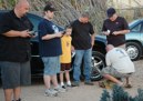 Craig shows the new folks the guts of his KT.