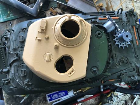 Decided to use a surplus M51 turret and converted it back to a stander T23 Turret by mating it to an old MATO turret. Wish me luck!!!