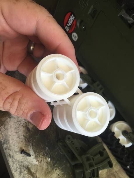 More experimentation, 3d Printed stamped wheels to make a slightly different version.