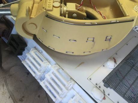 Started to add the tie downs.... Of course they begin to fall off immediately...