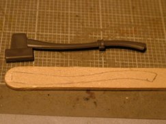 It's pretty straight forward really, I just traced the handle shape (in the case of the axe handle) or took some simple dimensions (sledge and shovel) like the diameter and the length