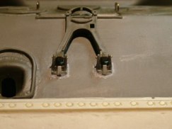Now completed, it sits where a M4A3 style travel lock would.