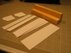 I then went about cutting the styrene louvers and spacers that would be needed
