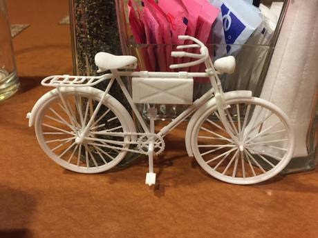His most popular vehicle, vintage bicycle, has sold over 100 copies!