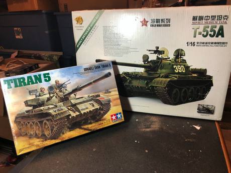 Using Tamiya 1/35 kit as template and on of the original run of Hooben T55s and an aftermarket L7 gun.